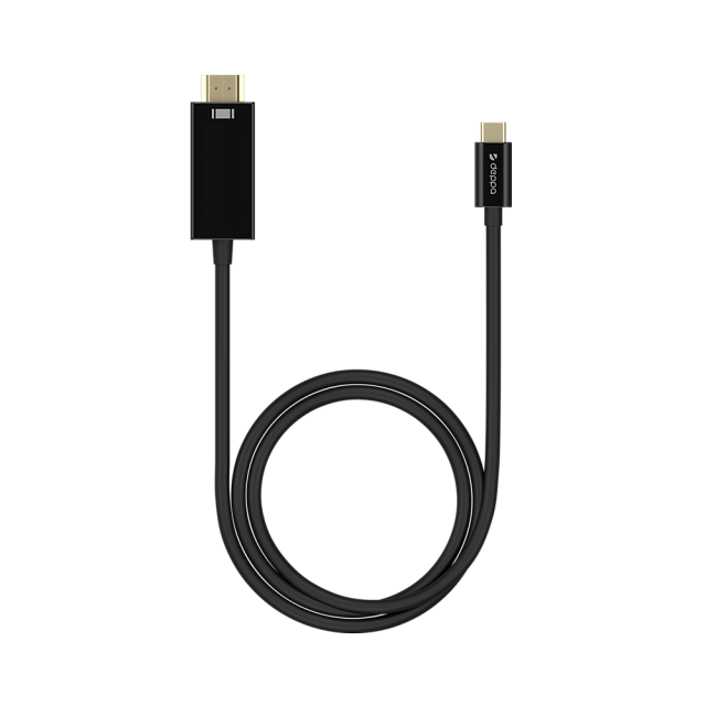 Кабель Deppa USB Type-C - HDMI, 4K, 60Hz 72279 (1.8 м), черный