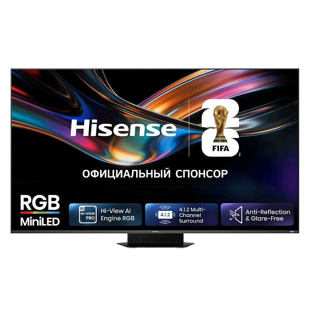 Телевизор Hisense 85UR9S 85″ Mini LED 4K 180 Гц угольно-серый