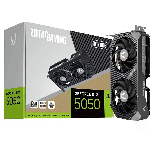 Видеокарта ZOTAC ZT-B50500E-10M NVIDIA GeForce RTX 5050 8 ГБ Twin Edge