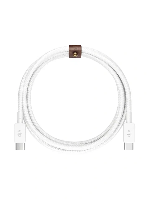 Кабель vlp Nylon Cable USB C – USB C 60W 2 м, белый