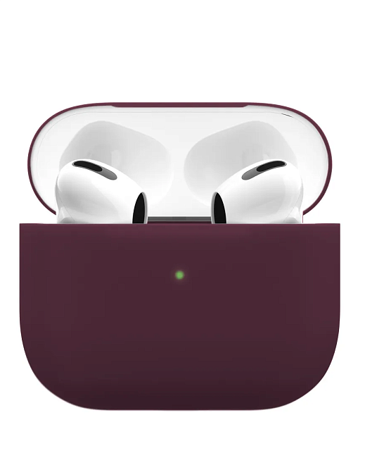 Чехол силиконовый vlp Soft Touch тонкий силикон для AirPods 3, марсала