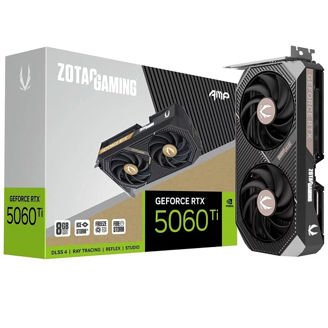 Видеокарта ZOTAC ZT-B50610F-10M NVIDIA GeForce RTX 5060 Ti 8 ГБ AMP