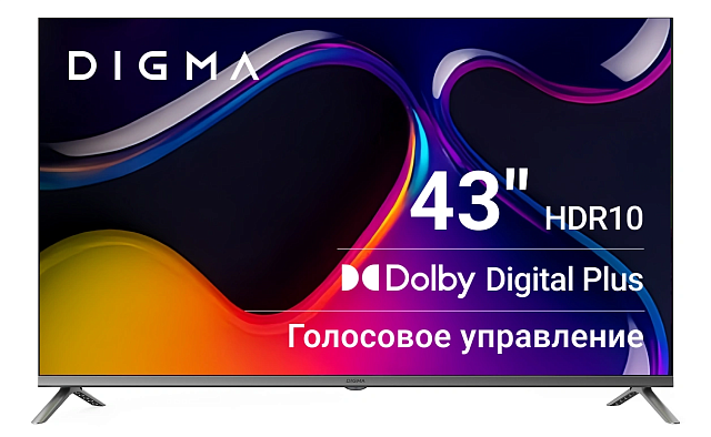 Телевизор Digma DM-LED43UBB41 43″ LED 4K 60 Гц темно-серебристый