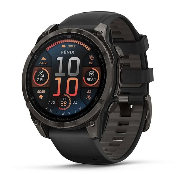 Умные часы Garmin Fenix 8 51mm Amoled Sapphire Titanium Carbon Gray 010-02905-21